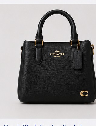 Coach Black Leather Satchel