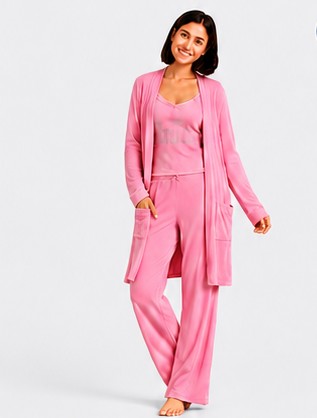 Pink Ribbed 3-Piece Lounge Set